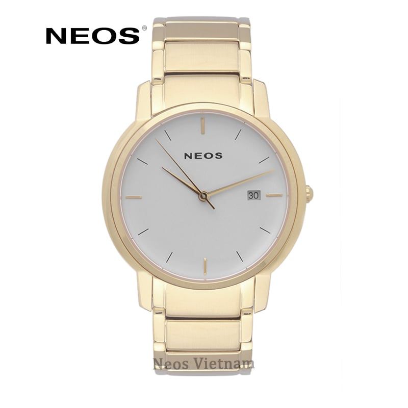 Đồng Hồ Nam Neos N-30853M Dây Thép Vàng