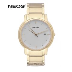 Đồng Hồ Nam Neos N-30853M Dây Thép Vàng