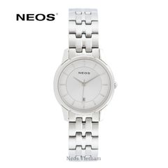 Đồng Hồ Đeo Tay Nữ Neos N-30854L Sapphire Dây Thép Bạc