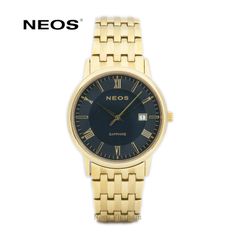 Đồng Hồ Đeo Tay Nam Neos N-30859M Dây Thép Bạc Phối Vàng