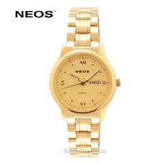 Đồng Hồ Đeo Tay Nữ Neos N-30869L Dây Thép Vàng