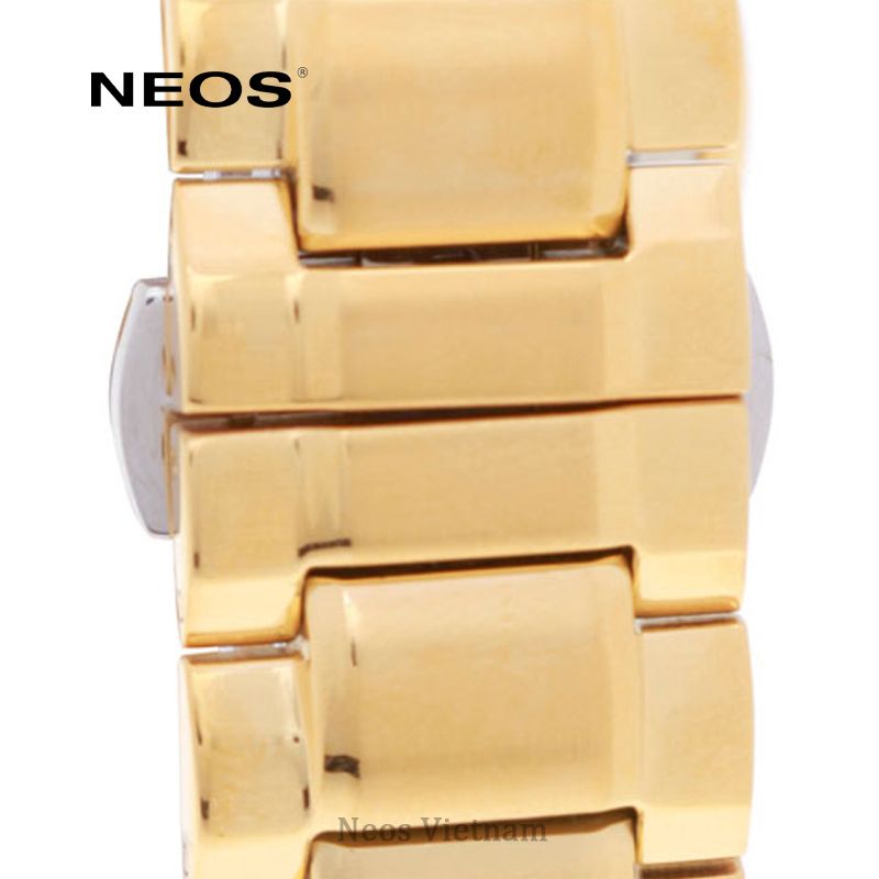 Đồng Hồ Nam Đẹp Neos N-30883M Dây Thép Vàng