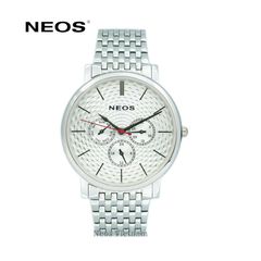 Đồng Hồ Nam Đẹp Neos N-30887M Dây Thép Bạc Phối Vàng