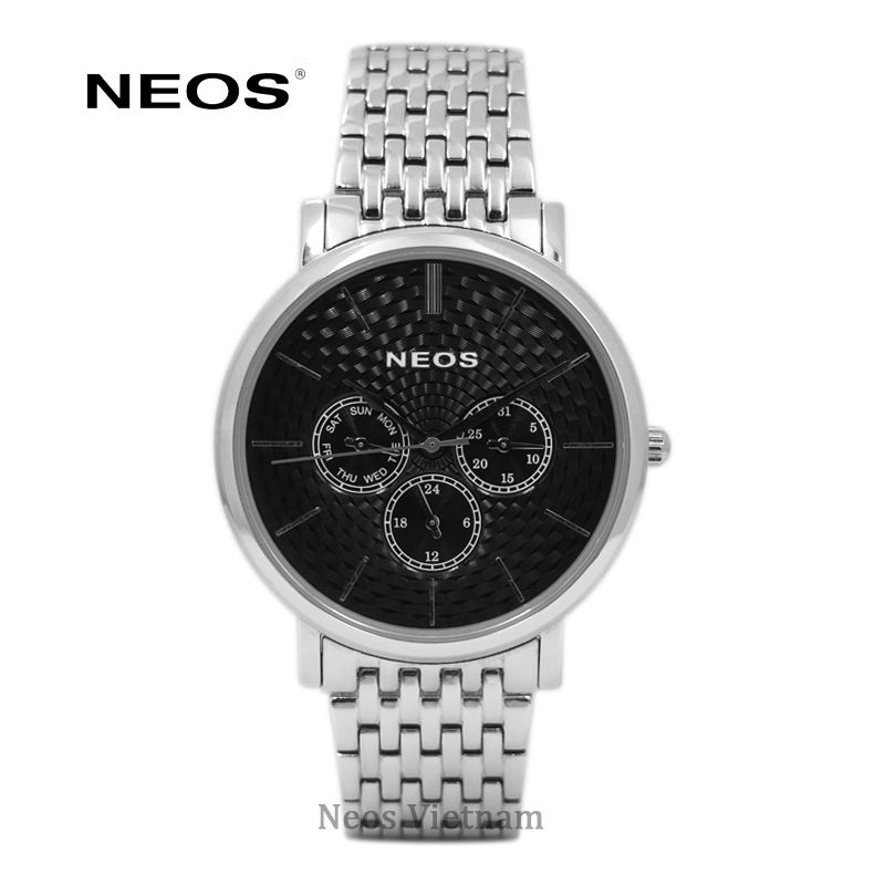 Đồng Hồ Nam Đẹp Neos N-30887M Dây Thép Bạc Phối Vàng