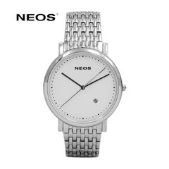 Đồng Hồ Neos N-30888G Nam Dây Thép Vàng