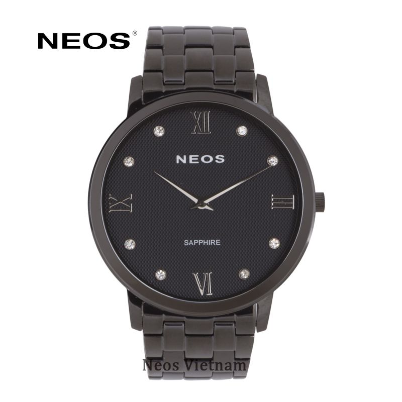 Đồng Hồ Đeo Tay Nam Neos N-30922M Sapphire Full Đen