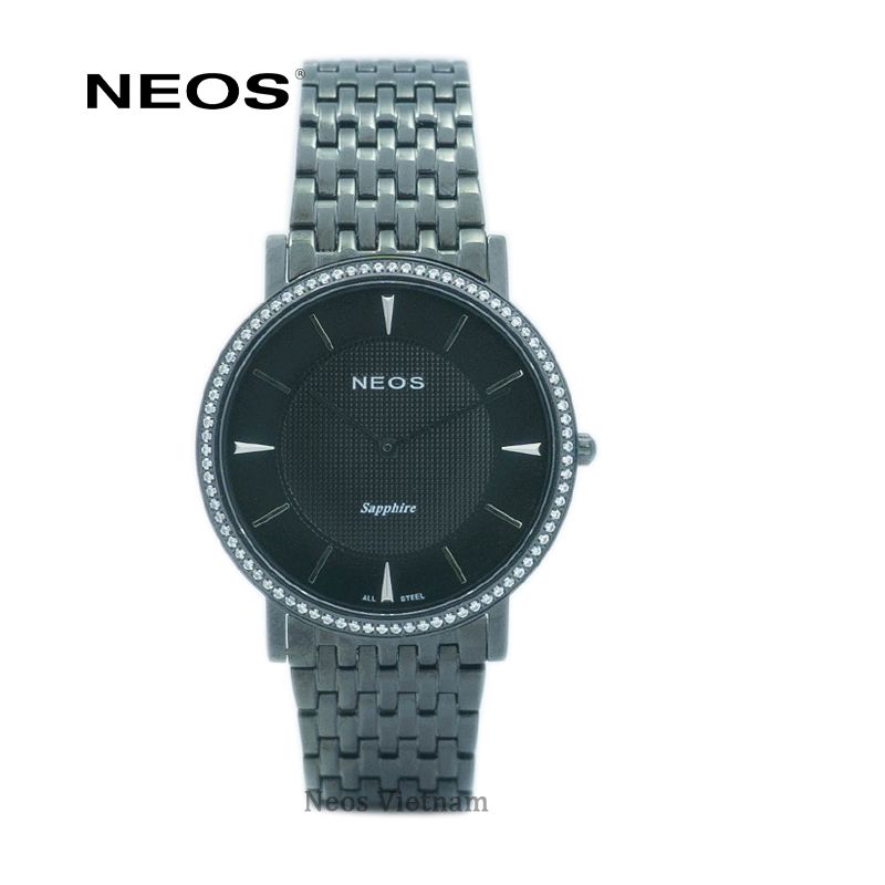 Đồng Hồ Nam Đẹp Neos N-40577AM Dây Thép Vàng