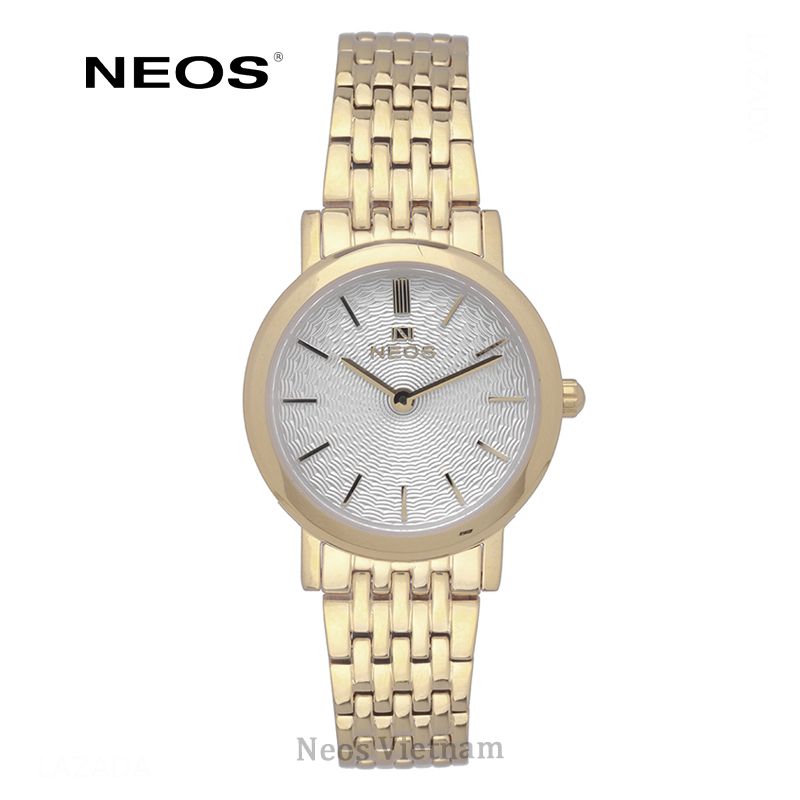 Đồng Hồ Nữ Neos N-40577L Dây Thép Vàng Sapphire