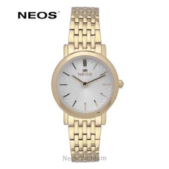 Đồng Hồ Nữ Neos N-40577L Dây Thép Vàng Sapphire