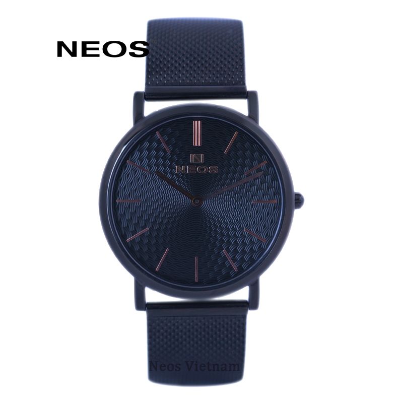 Đồng Hồ Nam Đẹp Neos N-40577M Sapphire Dây Thép Lưới Vàng