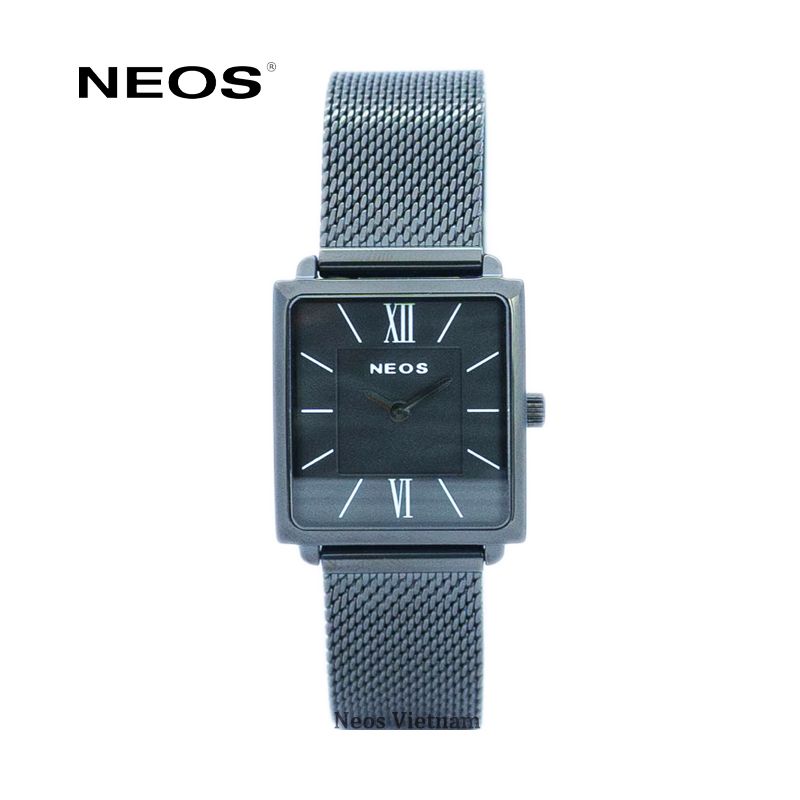 Đồng Hồ Nữ Neos N-40674L Mặt Vuông Dây Lưới