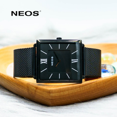 Đồng Hồ Mặt Vuông Neos N-40674M Nam Dây Lưới