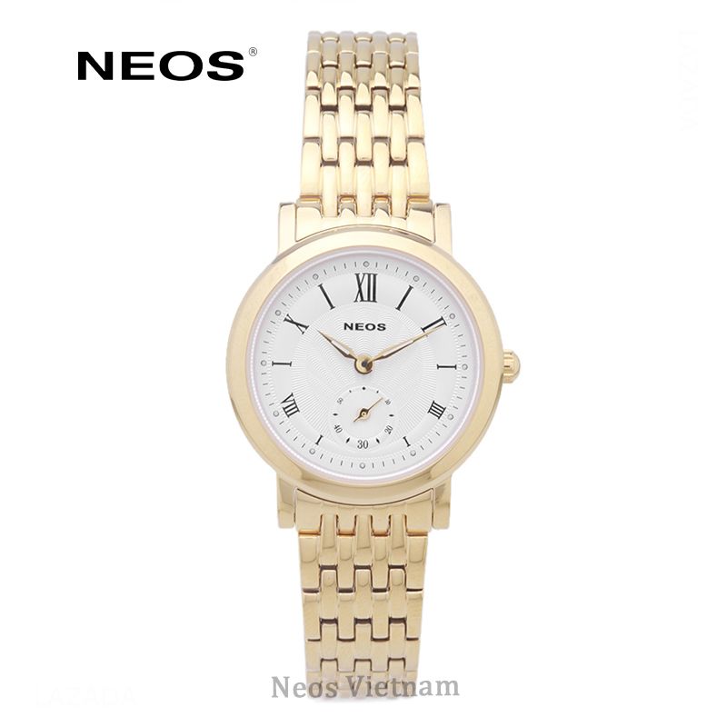 Đồng Hồ Nữ Đẹp Neos N-40675L Dây Thép Vàng