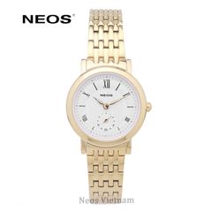 Đồng Hồ Nữ Đẹp Neos N-40675L Dây Thép Vàng