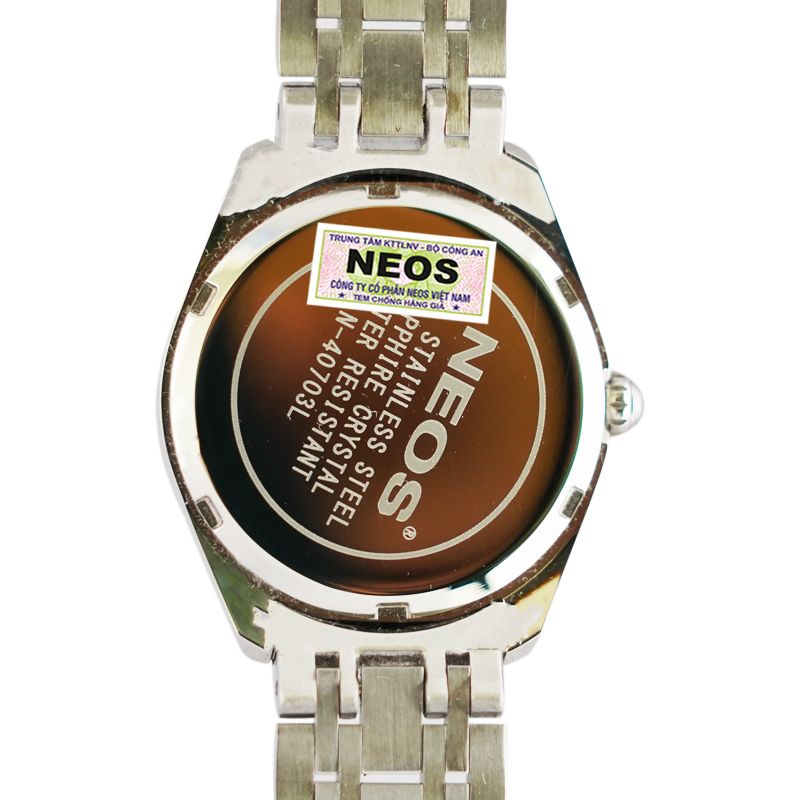 Đồng Hồ Nữ Neos N-40703L Sapphire Dây Thép Bạc