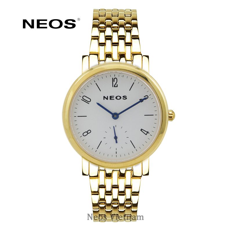 Đồng Hồ Nữ Giá Rẻ Neos N-40728L Sapphire Dây Thép Vàng