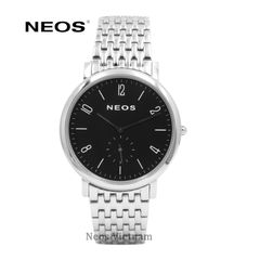 Đồng Hồ Cao Cấp Nam Neos N-40728G Sapphire Dây Thép Bạc