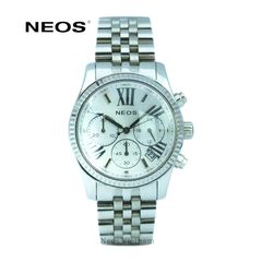 Đồng Hồ Nam Neos N-50547M Dây Thép Bạc Phối Vàng