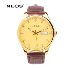 Đồng Hồ Cơ Nam Dây Da Chính Hãng Neos N-90118M Đính Kim Cương