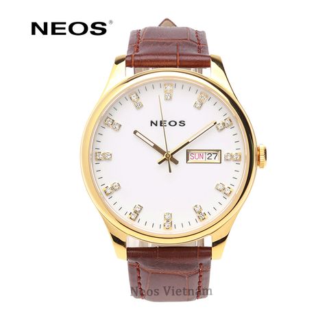 Đồng Hồ Cơ Nam Dây Da Chính Hãng Neos N-90118M Đính Kim Cương