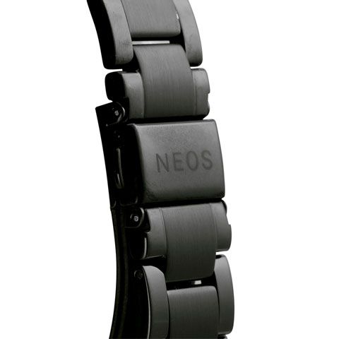 Đồng hồ Cặp Tình Nhân Neos N-30856 Dây Thép Đen Sapphire