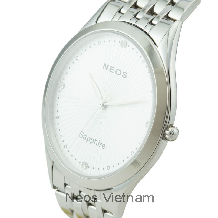 Đồng Hồ Cặp Đẹp Neos N-40663 Sapphire Dây Thép Chính Hãng