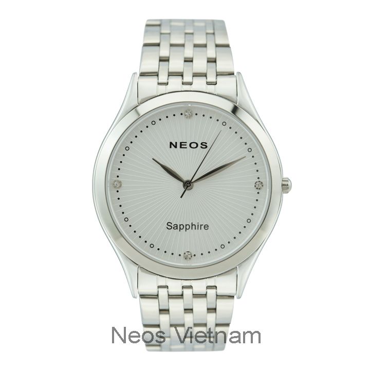 Đồng Hồ Cặp Đẹp Neos N-40663 Sapphire Dây Thép Chính Hãng