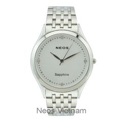 Đồng Hồ Cặp Đẹp Neos N-40663 Sapphire Dây Thép Chính Hãng