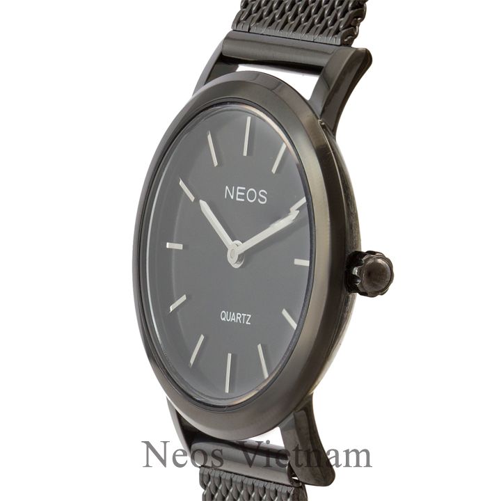 Đồng Hồ Nữ Đẹp Neos N-40685L Sapphire Dây Lưới Đen