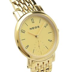 Đồng Hồ Nữ Giá Rẻ Neos N-40728L Sapphire Dây Thép Vàng