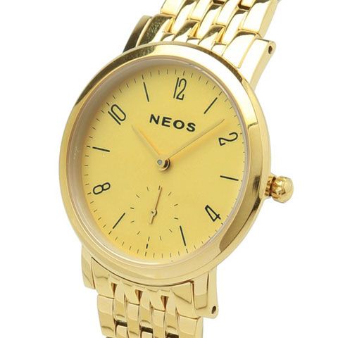 Đồng Hồ Nữ Giá Rẻ Neos N-40728L Sapphire Dây Thép Vàng