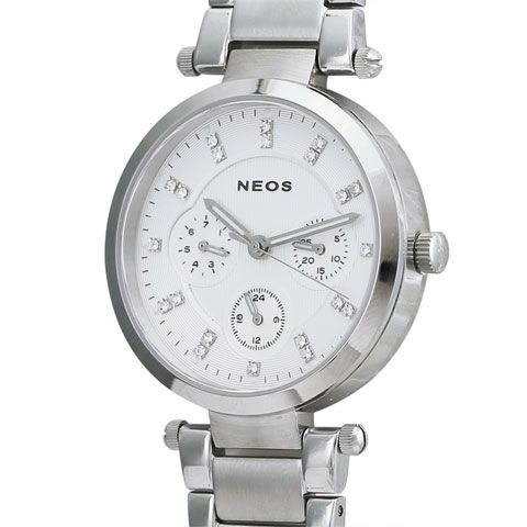 Đồng Hồ Nữ Chính Hãng Neos N-50559L Sapphire Dây Thép Bạc