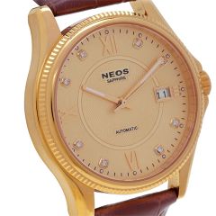 Đồng Hồ Cơ Nam Dây Da Neos N-90107M Sapphire Chính Hãng