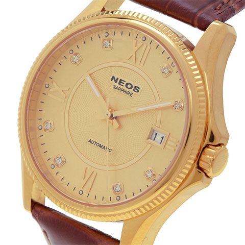 Đồng Hồ Cơ Nam Dây Da Neos N-90107M Sapphire Chính Hãng