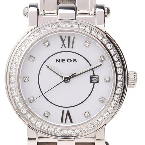 Đồng Hồ Nữ Neos N-30882L Dây Thép Bạc Sapphire