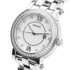 Đồng Hồ Nữ Neos N-30882L Dây Thép Bạc Sapphire