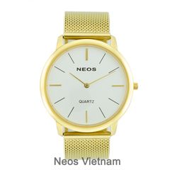 Đồng Hồ Đôi Neos N-40689 Dây Thép Lưới Vàng