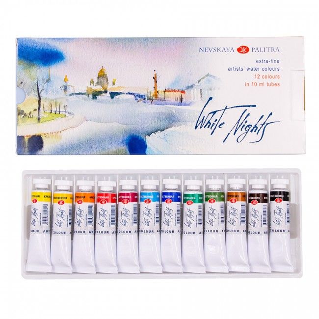 Màu Nước Tuýp White Night 12 Màu 10ml