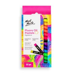 Sáp Dầu Mềm Mont Marte Fluoro Oil Pastels Signature 12 Màu (MMPT0036)