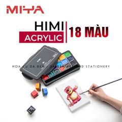 [DA ĐEN] Set 18 màu Acrylic Himi Miya 30ml Hộp Nhựa