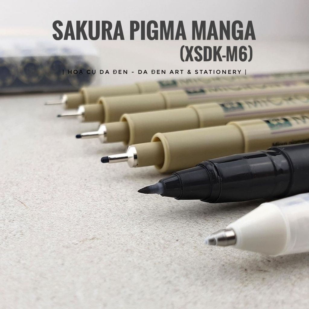 Bộ 6 Bút Vẽ Manga Sakura Pigma (XSDK-M6)