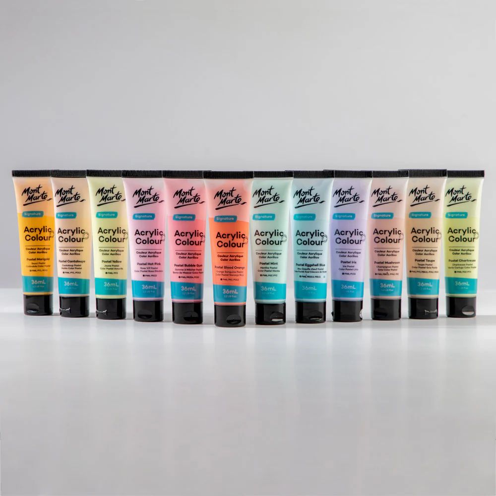 Màu Acrylic Pastel Mont Marte 12 màu x 36ml