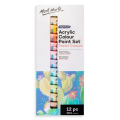 Màu Acrylic Pastel Mont Marte 12 màu x 36ml