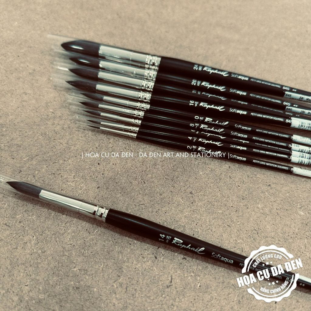 [DA ĐEN] Cọ Tròn Raphael 845 SoftAqua | Raphael 845 Softaqua Synthetic Brush - Round