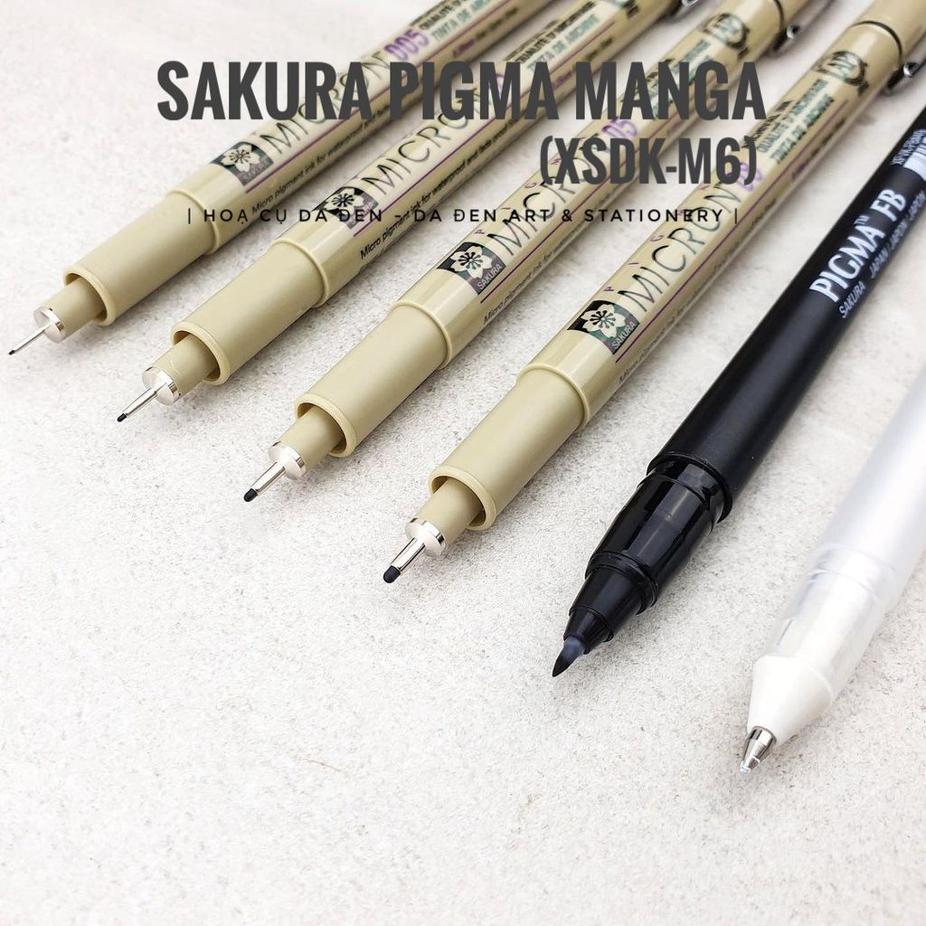 Bộ 6 Bút Vẽ Manga Sakura Pigma (XSDK-M6)