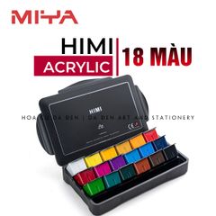 [DA ĐEN] Set 18 màu Acrylic Himi Miya 30ml Hộp Nhựa