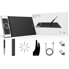 BẢNG VẼ ĐIỆN TỬ XP-PEN DECO PRO SMALL 9X5INCH 8192 LỰC NHẤN, 2 DIAL, TƯƠNG THÍCH THIẾT BỊ DI ĐỘNG ANDROID (KÈM GĂNG TAY HỌA SĨ)