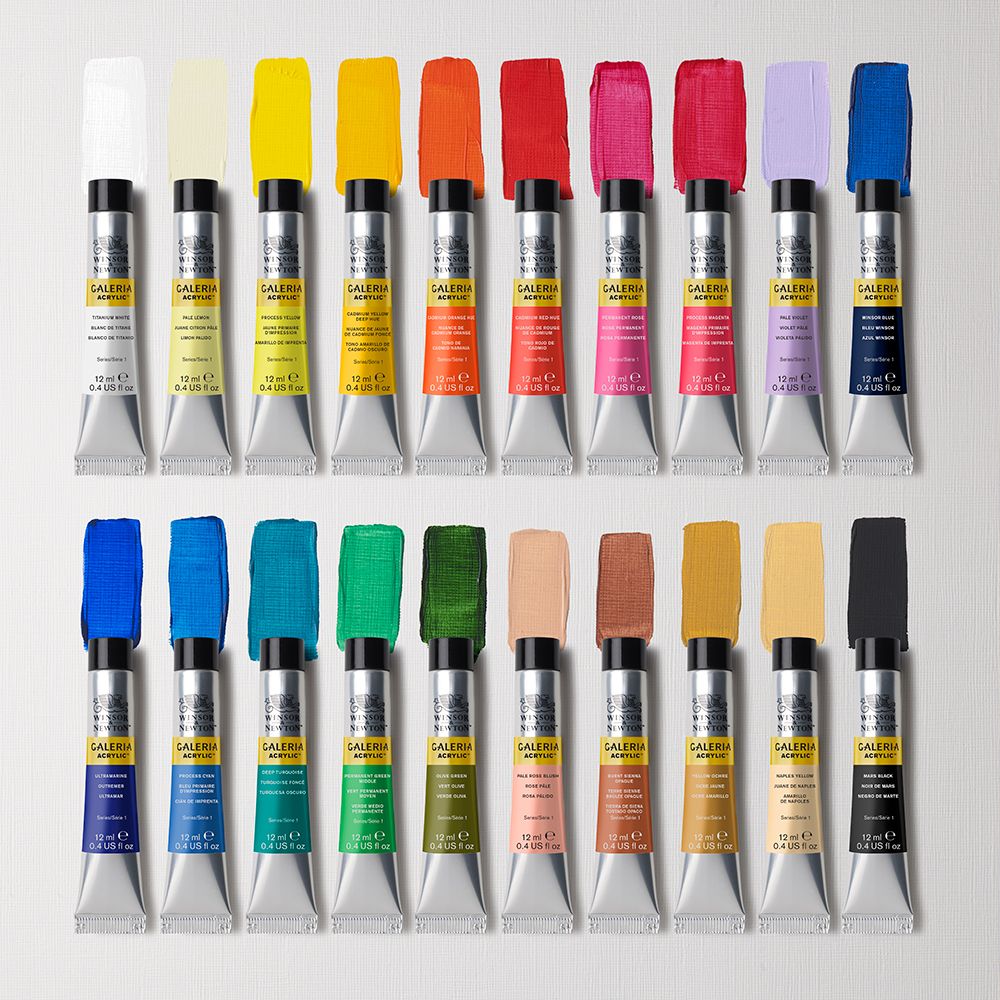 Màu Galeria Acrylic Paint 20 x 12ml Winsor & Newton