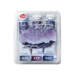 Màu Nước White Nights Granulating (Tách Lớp) Set 3 Tuýp Space