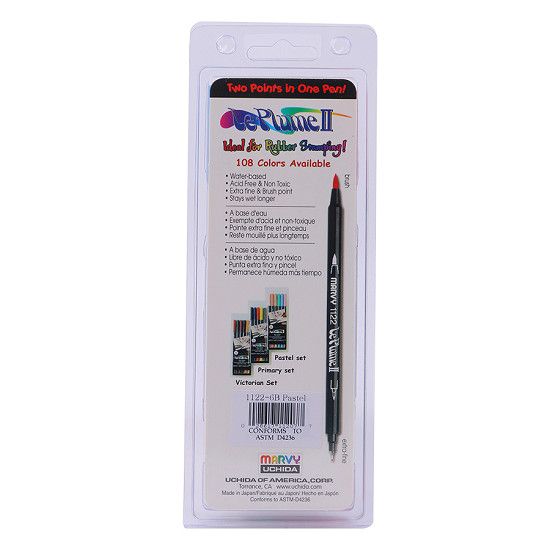 Bút Marker Brush 2 Đầu Marvy 1122-6B